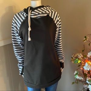 SOLD! Vanilla Bay Med Olive Double Hood Sweatshirt